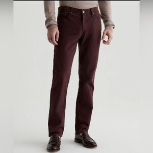 AG Adriano Goldschmied The Graduate Tailored Leg Sueded Pants Pino Noir - 32X30